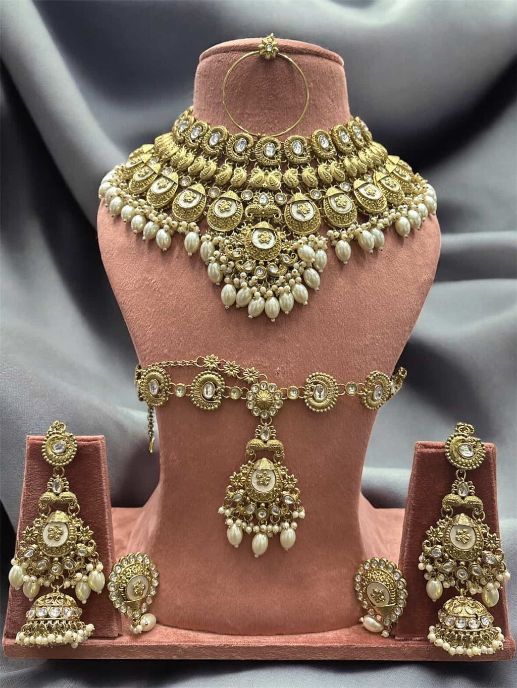 Rajwadi Antique Gold Choker Set