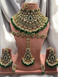 Emerald Green Bridal Kundan Set