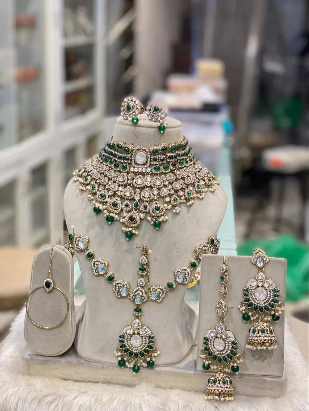 Regal Ruby Kundan Bridal Set