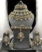 Emerald Meenakari Kundan Set