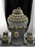 Emerald Meenakari Kundan Set