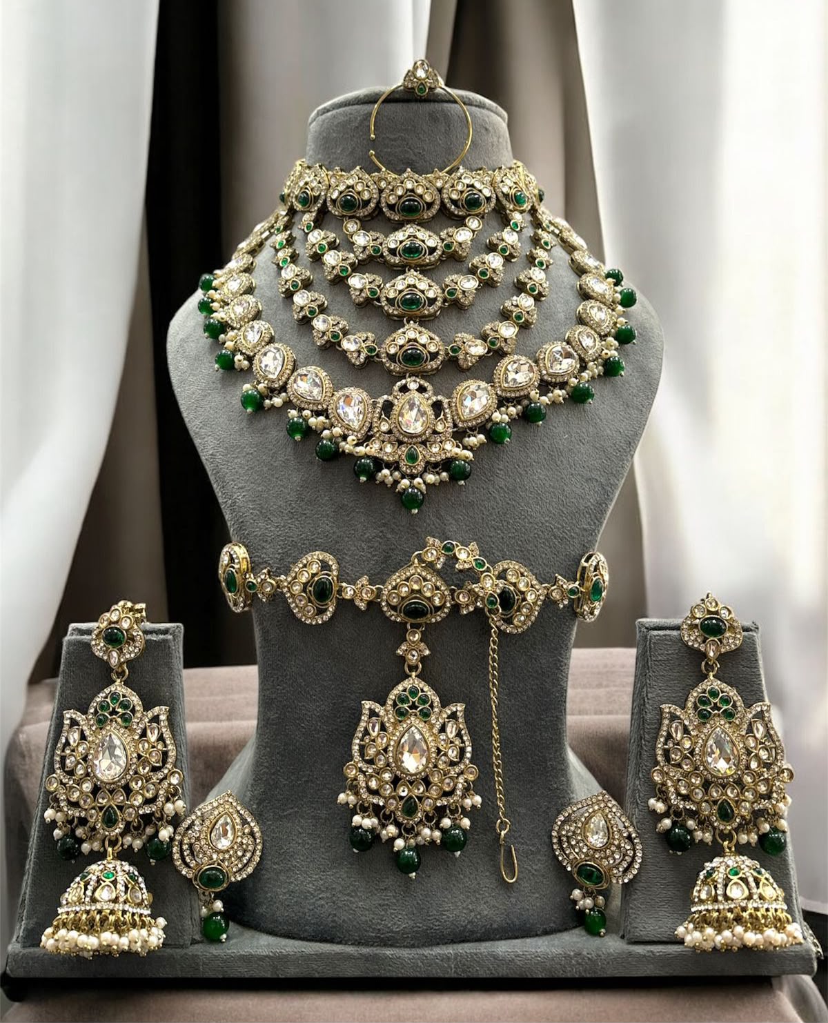 Peacock or Floral Theme Kundan Set